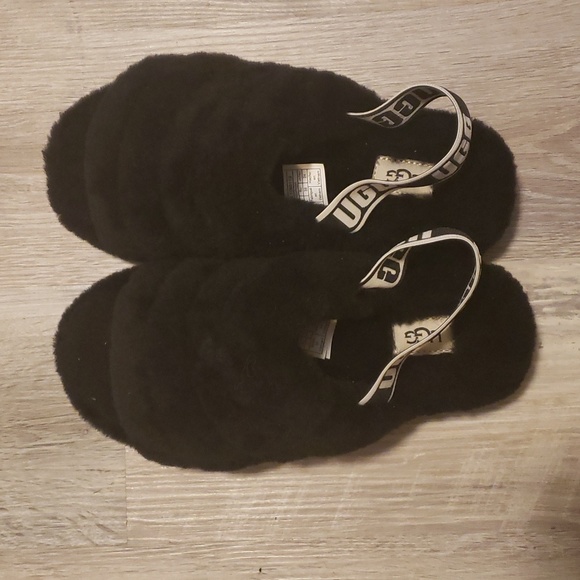 Ugg black slingback slippers size 7 - Picture 2 of 6